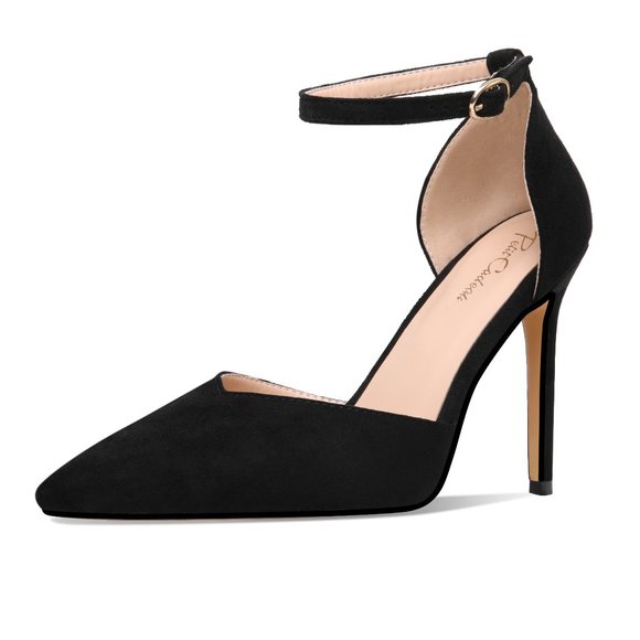 Petit Cadeau Carolyn - 4" Pointed Toe High Heel Sandals with Ankle Straps. NEW! - Picture 1 of 5